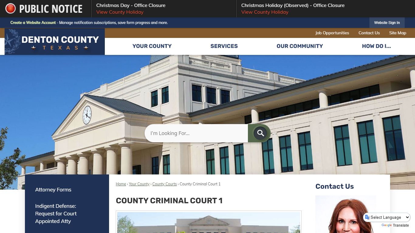 County Criminal Court 1 | Denton County, TX